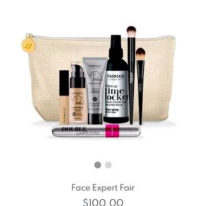 VFX Pro Primer
Mascara
VFXFoundation 
VFX concealer 
Brush’s 
Time Locke Pouch